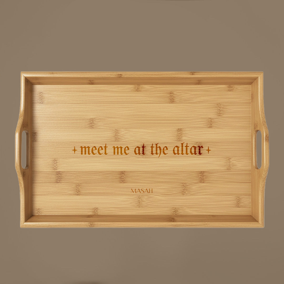 Meet Me at the Altar Bamboo Tray