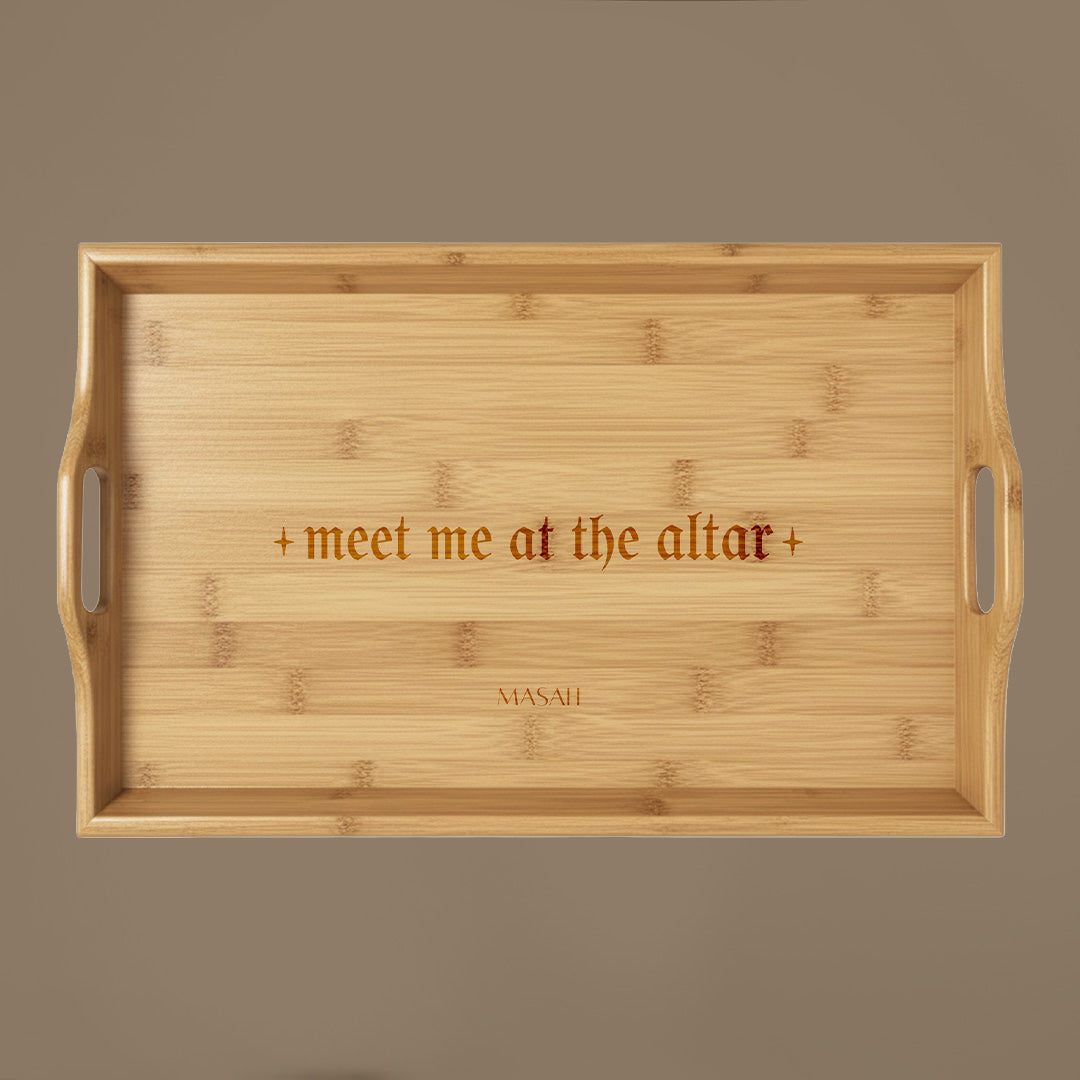 Meet Me at the Altar Bamboo Tray
