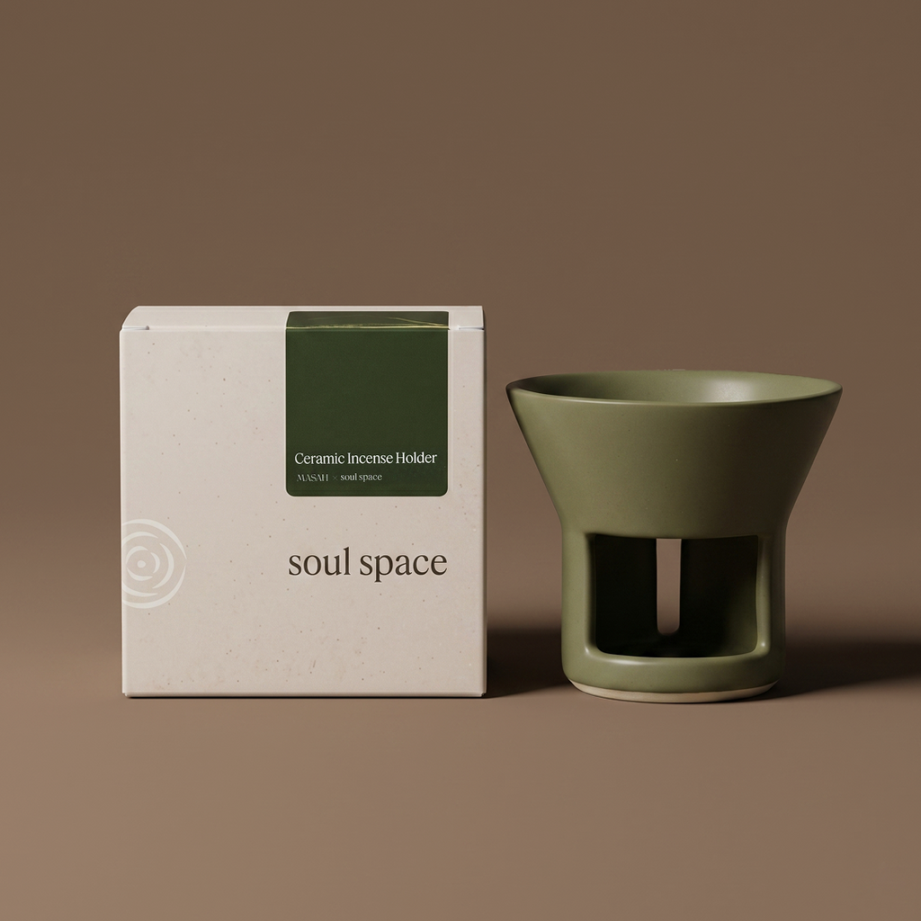 MASAH x SOUL SPACE Ceramic Incense Holder & Ritual Incense Blend Bundle