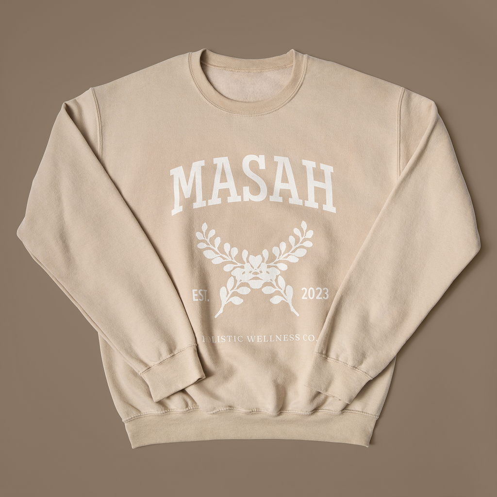 MASAH Collegiate Crewneck - Sand