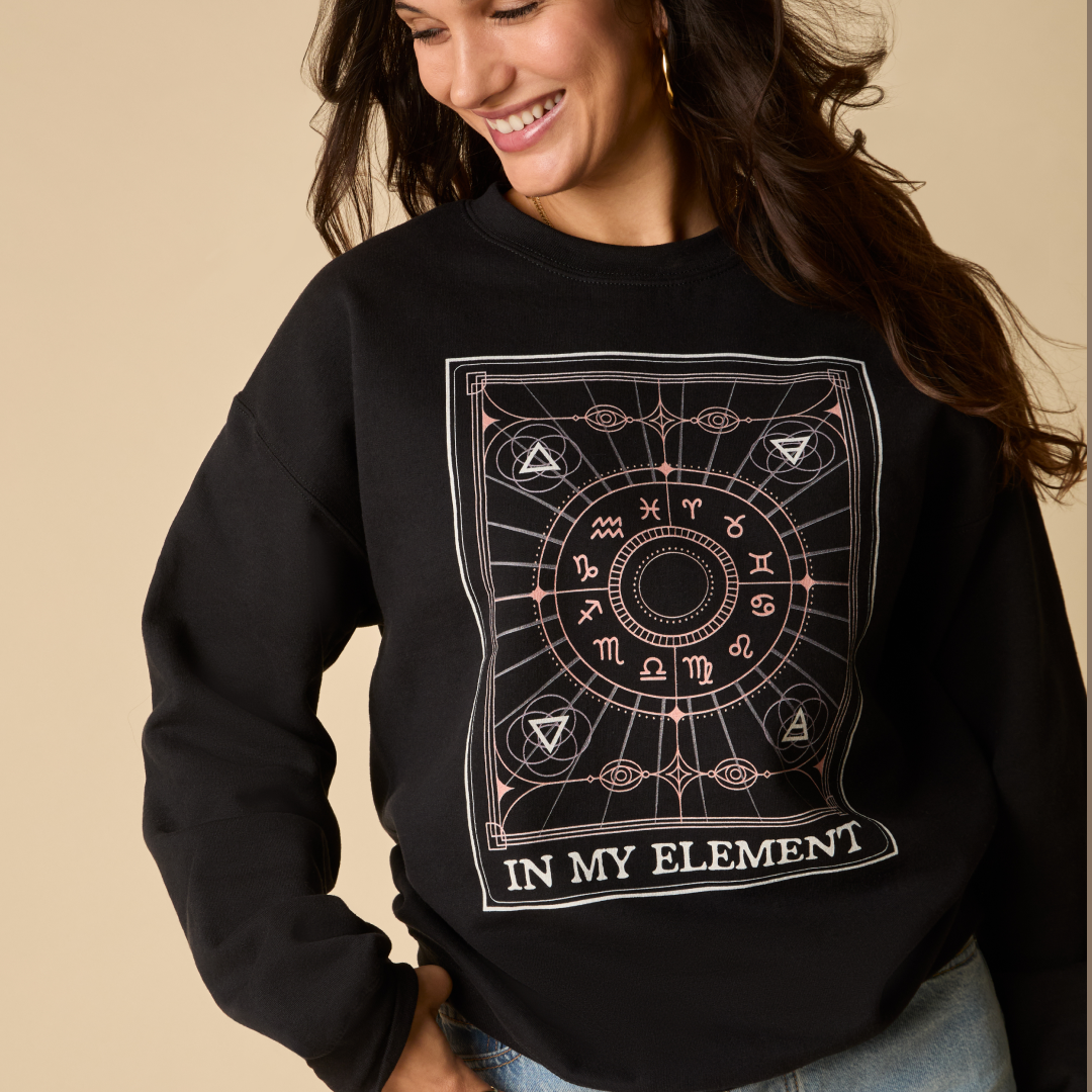 In My Element Heavyweight Sweatshirt-Black